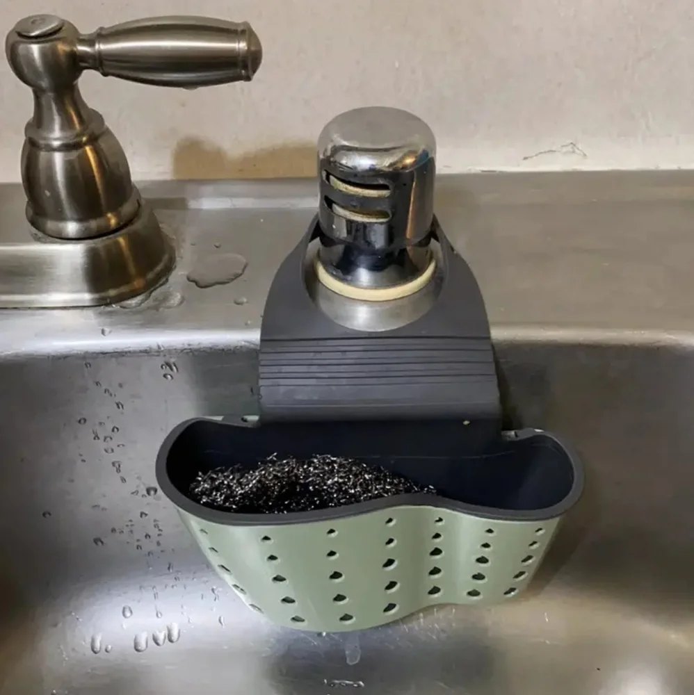 . New Green Sink Sponge Hanging Caddy